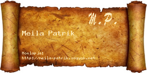 Meila Patrik névjegykártya